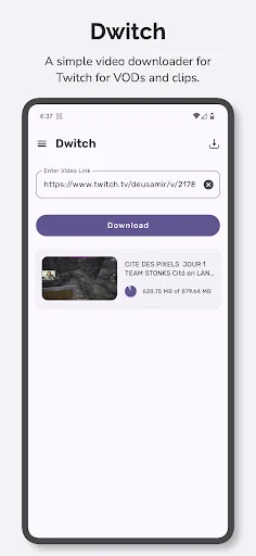 Скриншот 1 — Video Downloader for Twitch