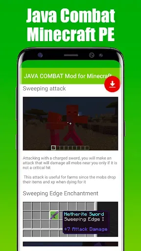 Скриншот 2 — JAVA COMBAT Mod for Minecraft