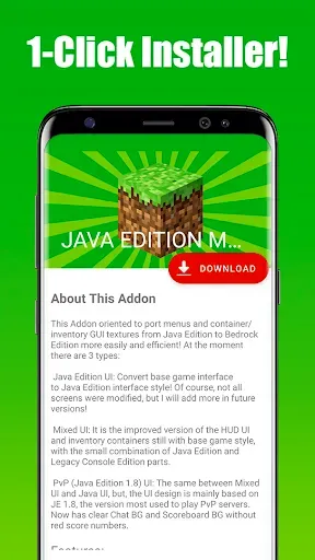 Скриншот 1 — JAVA EDITION Mod for Minecraft