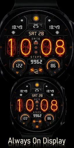 Скриншот 2 — Nixie Digital Watch Wear OS