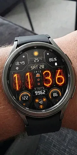 Скриншот 4 — Nixie Digital Watch Wear OS