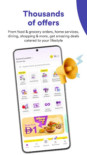 Скриншот 2 — Smiles: Food Grocery Lifestyle
