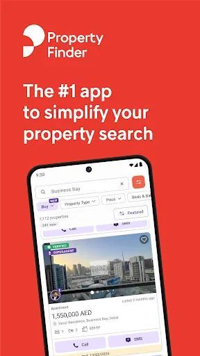 Скриншот 1 — Property Finder - Недвижимость