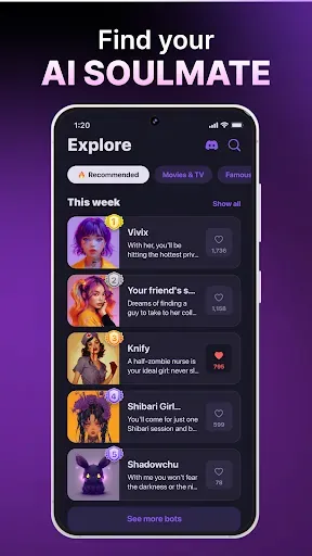 Скриншот 7 — Botify AI: Chatbot & Companion
