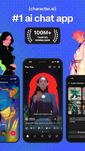 Скриншот 1 — Character AI: Chat, Talk, Text