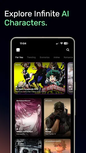 Скриншот 1 — Hangjam: AI Chat and Roleplay