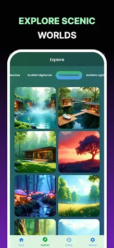 Скриншот 4 — AI Art Generator: Пейзажи