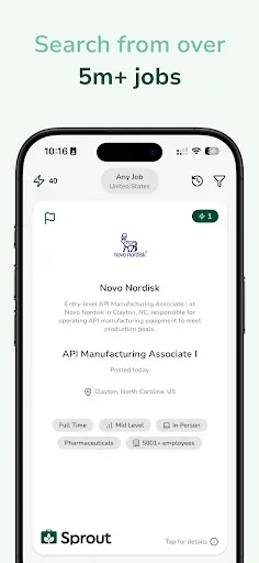 Скриншот 2 — Sprout - AI Job Search