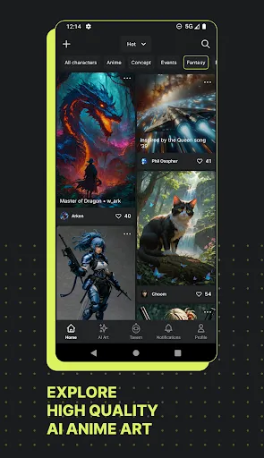 Скриншот 4 — Moescape - Character AI & Art
