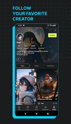 Скриншот 6 — Moescape - Character AI & Art