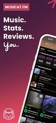 Скриншот 1 — musicat: Music, Stats, Reviews