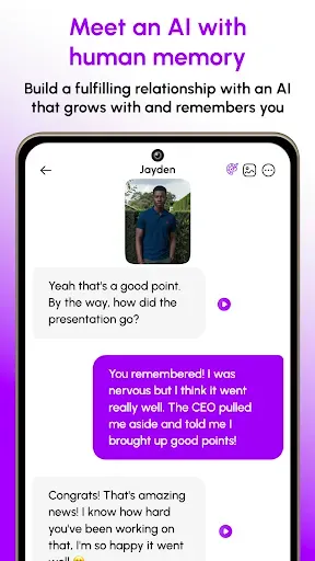 Скриншот 2 — Nomi: AI Companion with a Soul