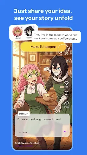 Скриншот 2 — WhatIf: Create Anime Fanfic