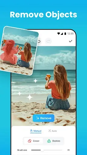 Скриншот 1 — AI Photo Editor - BgMaster™