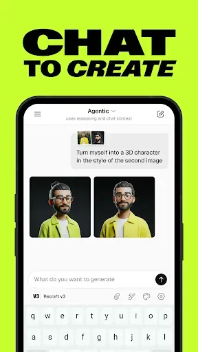 Скриншот 1 — Recraft: AI Images and Videos