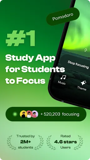 Скриншот 1 — Regain: Study Timer for Focus