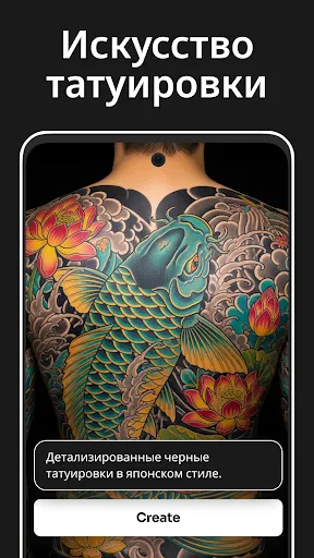 Скриншот 2 — Tattooist: Эскизы тату с ИИ