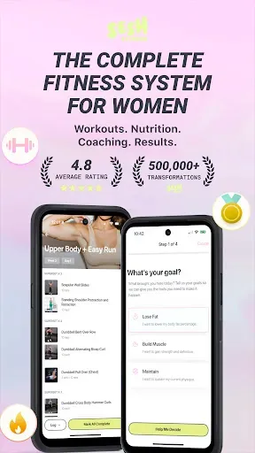 Скриншот 1 — Sesh: Workouts for Women