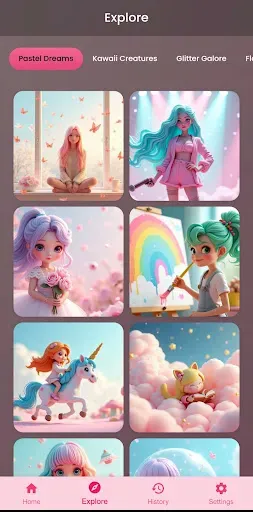 Скриншот 1 — AI Cute Wallpaper App