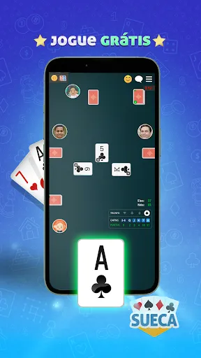 Скриншот 1 — Sueca MegaJogos: Jogo Cartas