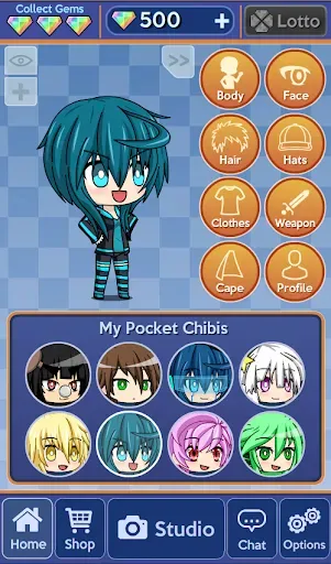 Скриншот 7 — Pocket Chibi - Anime Dress Up