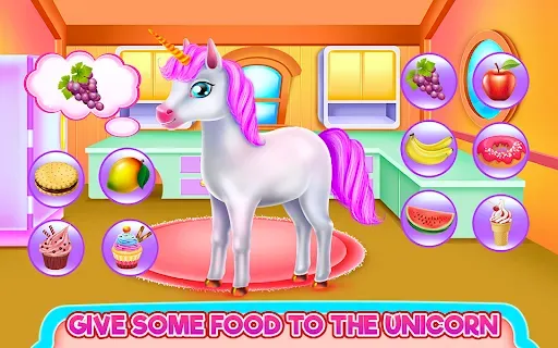 Скриншот 3 — Cute Unicorn Caring & Dressup
