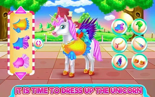 Скриншот 7 — Cute Unicorn Caring & Dressup