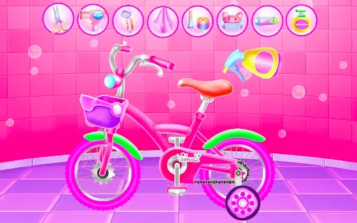 Скриншот 1 — Girl Bike Fix & Washing Salon