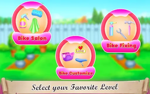 Скриншот 3 — Girl Bike Fix & Washing Salon
