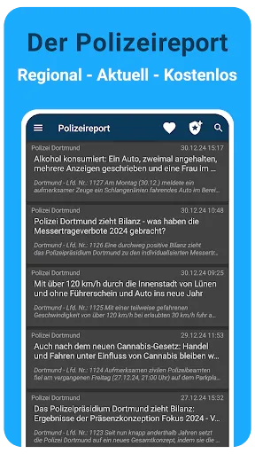 Скриншот 1 — Polizeireport