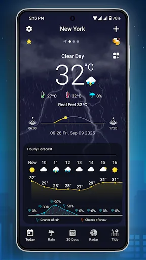Скриншот 1 — 9Weather: Прогноз погоды