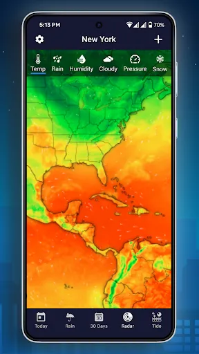 Скриншот 2 — 9Weather: Прогноз погоды