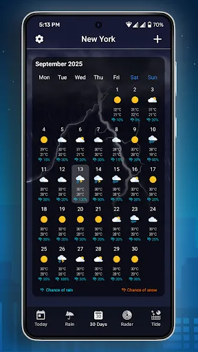 Скриншот 3 — 9Weather: Прогноз погоды