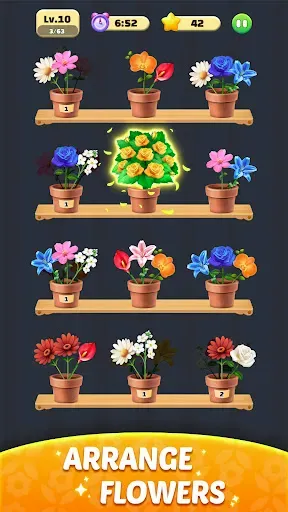 Скриншот 1 — Petalia: Flower Merge Game