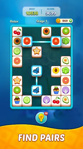 Скриншот 1 — Tile Slide Pair: Mahjong Match