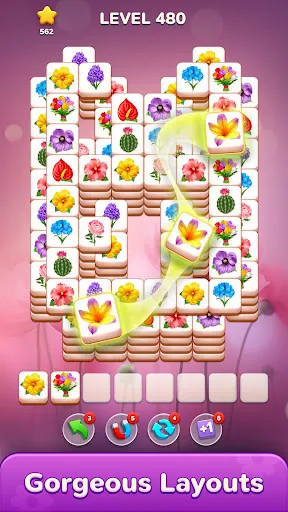 Скриншот 3 — Blossom Master: плитки маджонг