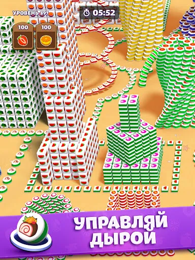 Скриншот 8 — Tiles in Hole: Black Hole Game