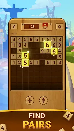 Скриншот 1 — Numscapes: Number Match Game