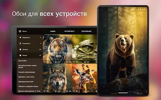 Скриншот 6 — Обои с животными PRO