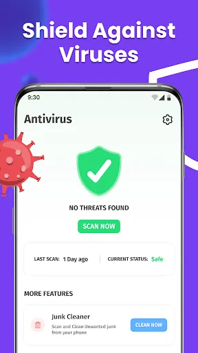 Скриншот 1 — Antivirus: Virus Cleaner, Junk