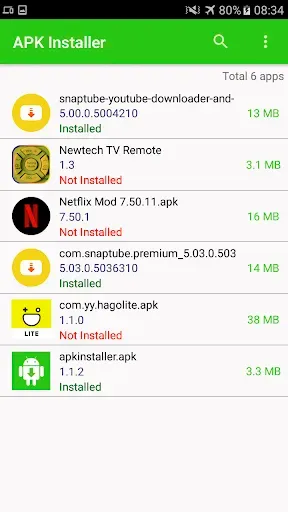 Скриншот 1 — APK Installer
