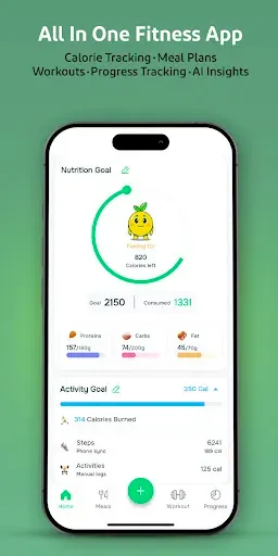 Скриншот 1 — Calorii: All in One Fitness