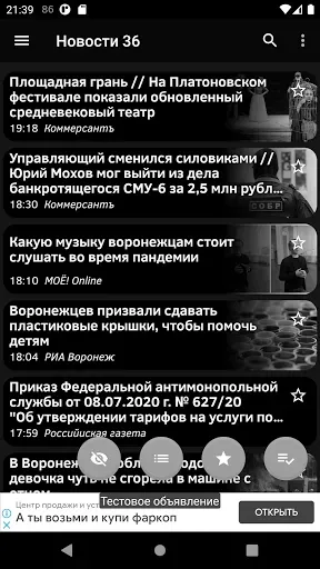 Скриншот 5 — Новости 36: Воронеж