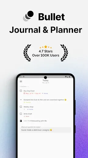 Скриншот 1 — Bullet - Journal & Planner