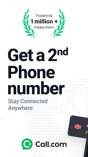 Скриншот 1 — Call.com: 2nd Phone Number App
