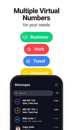Скриншот 3 — Call.com: 2nd Phone Number App