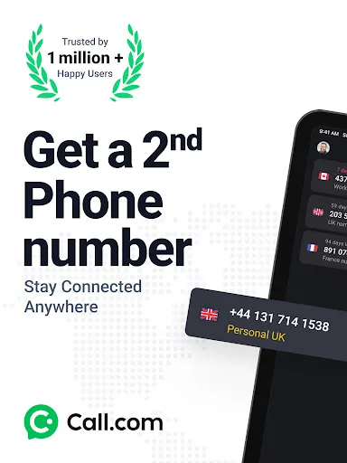 Скриншот 8 — Call.com: 2nd Phone Number App