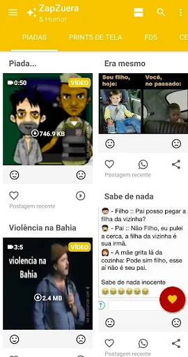 Скриншот 3 — Zap Zuera - Imagens e Vídeos E