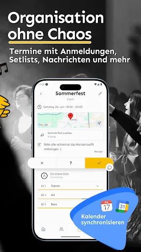 Скриншот 3 — cori - Die App für Chöre