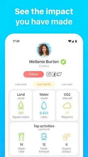 Скриншот 3 — EcoHero - Eco Activity Tracker